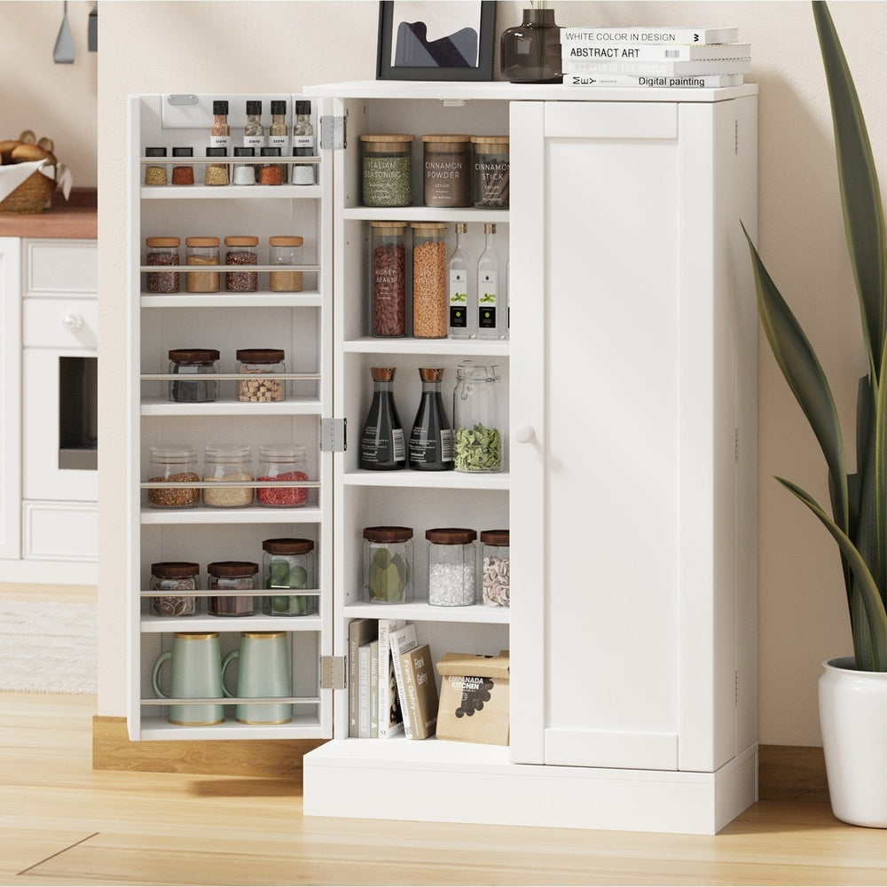 Oikiture Buffet Sideboard Cabinet 2 Doors Cupboard Pantry Kitchen Storage White-Sideboard-PEROZ Accessories