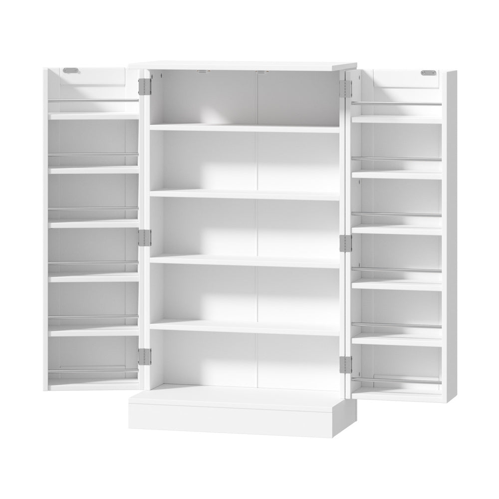 Oikiture Buffet Sideboard Cabinet 2 Doors Cupboard Pantry Kitchen Storage White-Sideboard-PEROZ Accessories