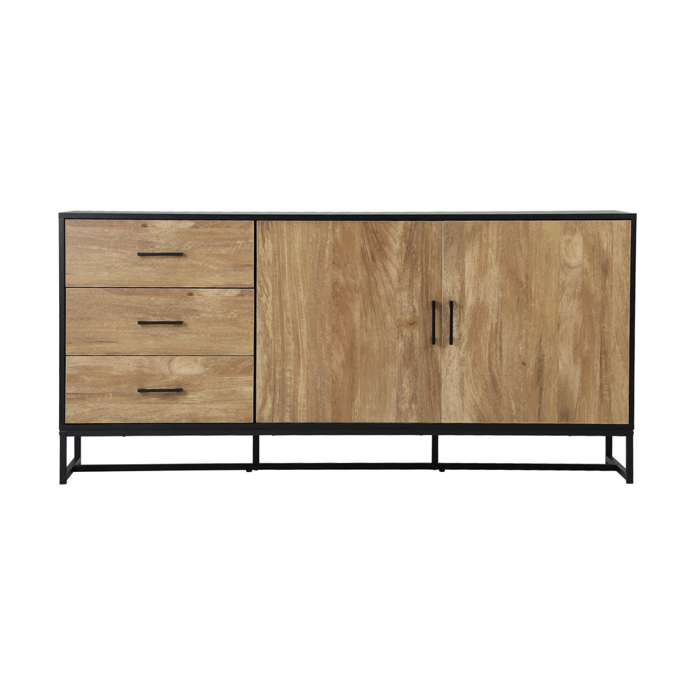 Oikiture Buffet Sideboard Cupboard Cabinet 3 Drawers 2 Door-Sideboard-PEROZ Accessories