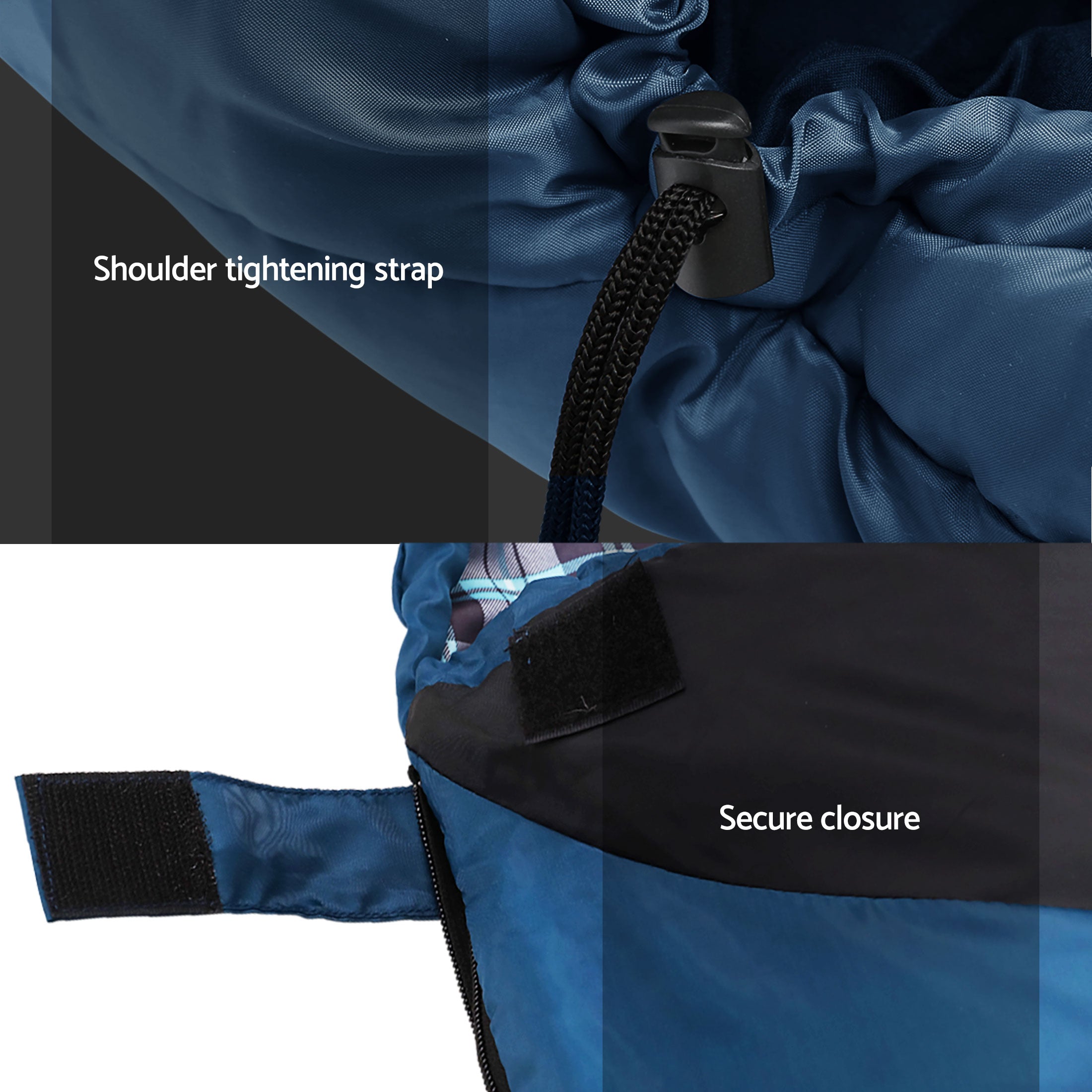 Weisshorn Sleeping Bag Set of 2 Single Thermal Camping Hiking Tent 0℃-Outdoor Recreation > Camping > Sleeping Bags-PEROZ Accessories