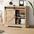Oikiture Buffet Sideboard Cabinet Pantry Storage Cupboard Sliding Door Natural-Sideboard-PEROZ Accessories