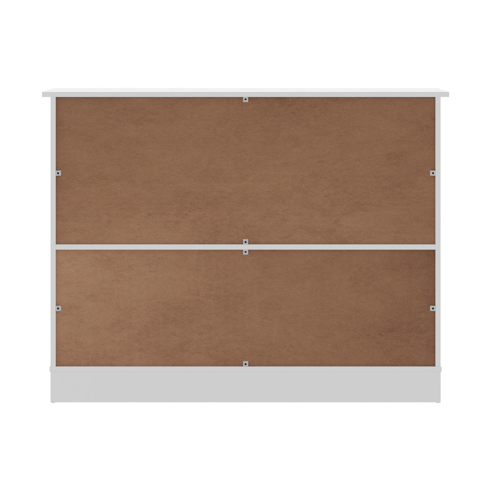 Oikiture Sideboard Buffet Wine Rack Sliding Door 5 Shelves White-Sideboard-PEROZ Accessories