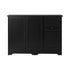 Oikiture Buffet Sideboard Kitchen Hallway Drawers Table Black-Sideboard-PEROZ Accessories