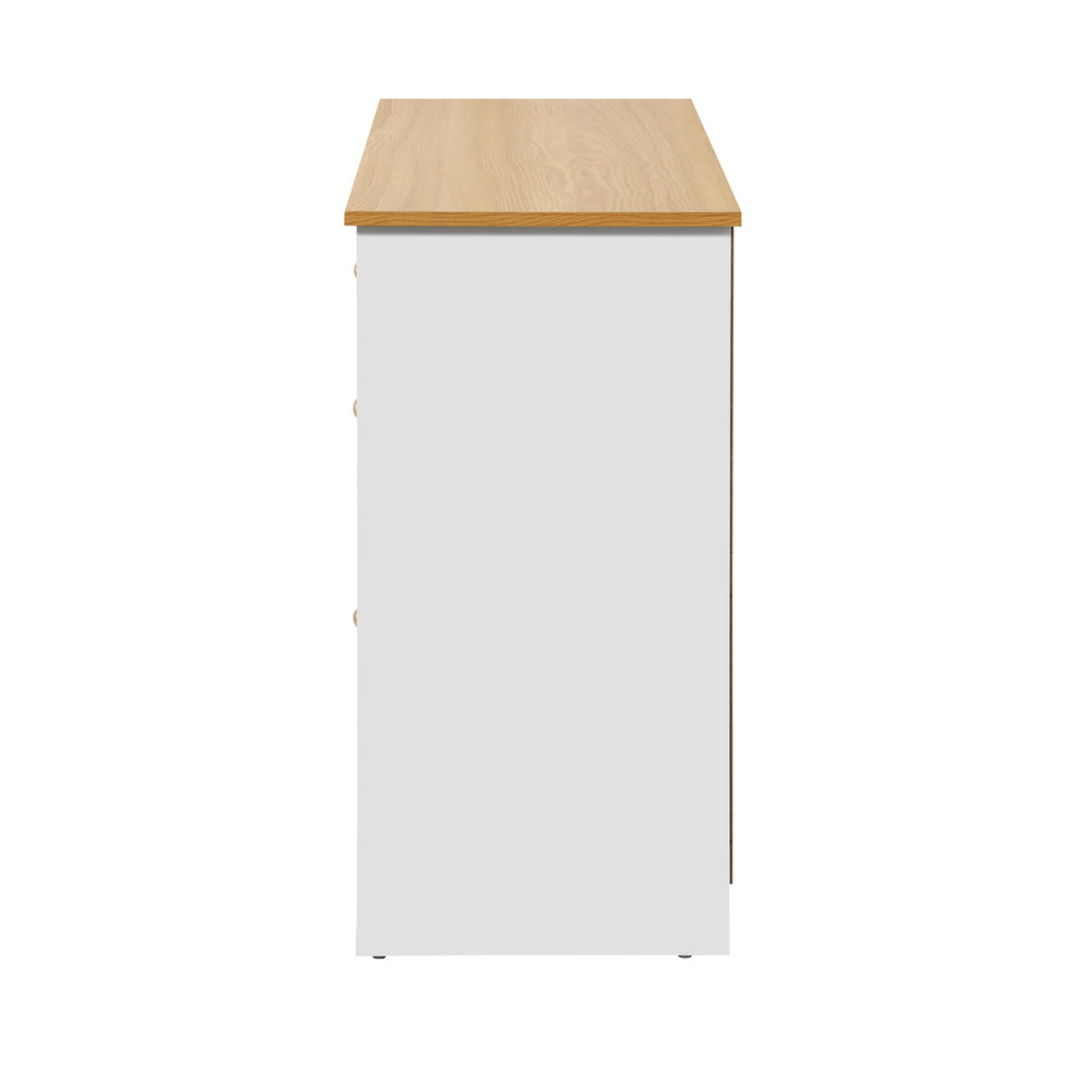 Oikiture Chest of Drawers with 2 Drawers and 2 Cabinet Buffet Sideboard Hallway Storage-Sideboard-PEROZ Accessories