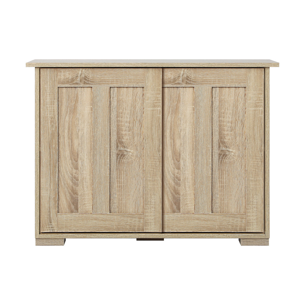 Oikiture Sideboard Buffet Cabinet with Sliding Doors, 86 x 27 x 63cm Hallway Table-Sideboard-PEROZ Accessories