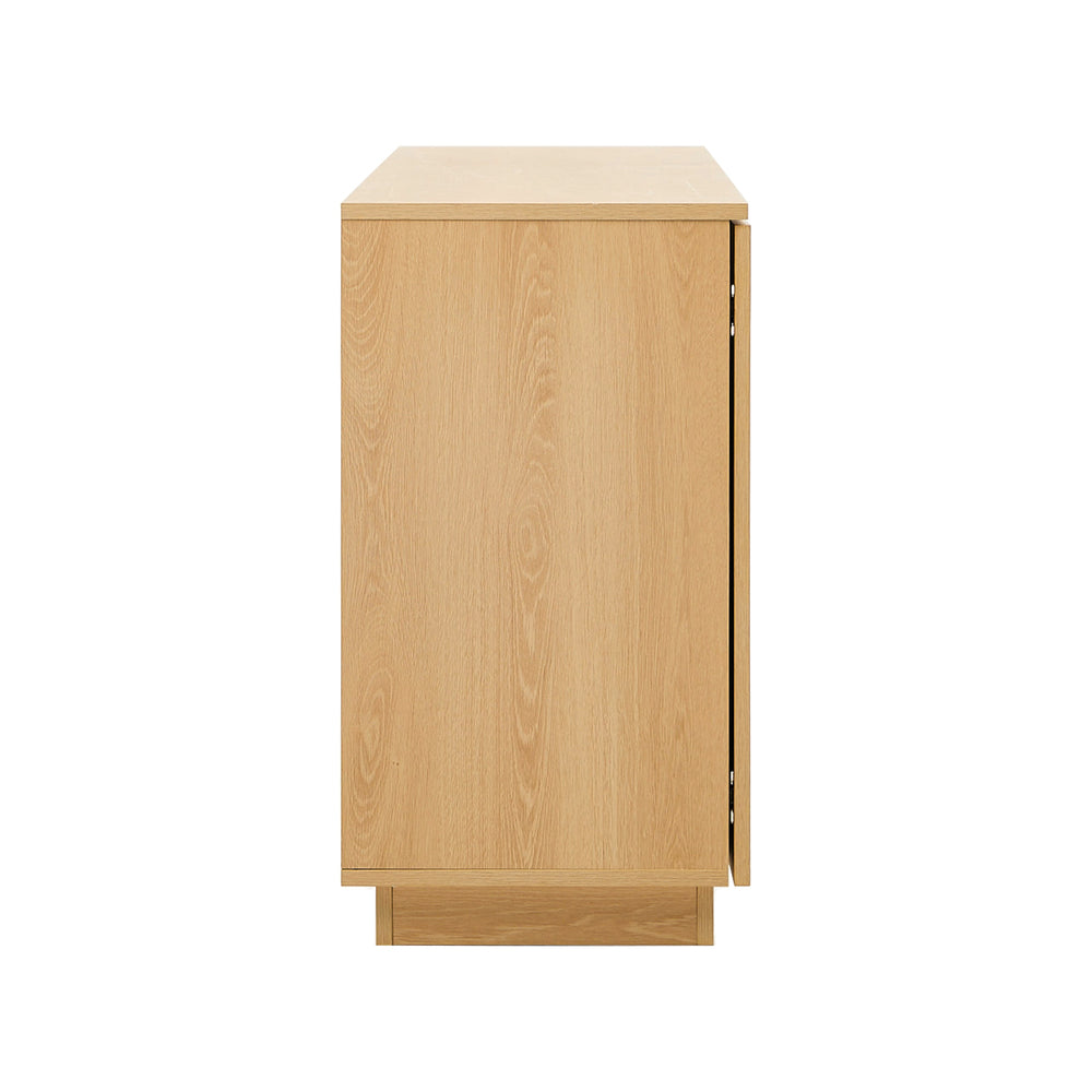 Oikiture Buffet Sideboard Storage Cabinet 3 Drawers Cupboard-Sideboard-PEROZ Accessories