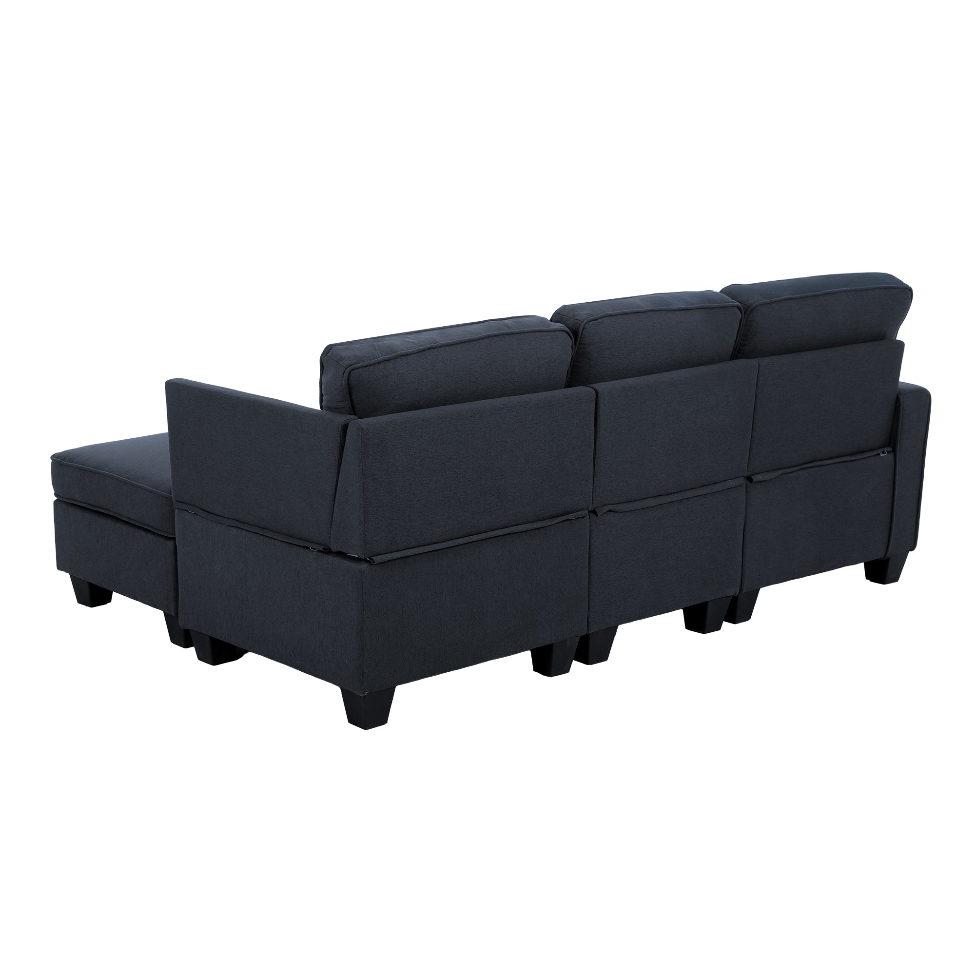 Artiss Modular Sofa Chaise Set 4-seater Dark Grey-Furniture > Sofas-PEROZ Accessories