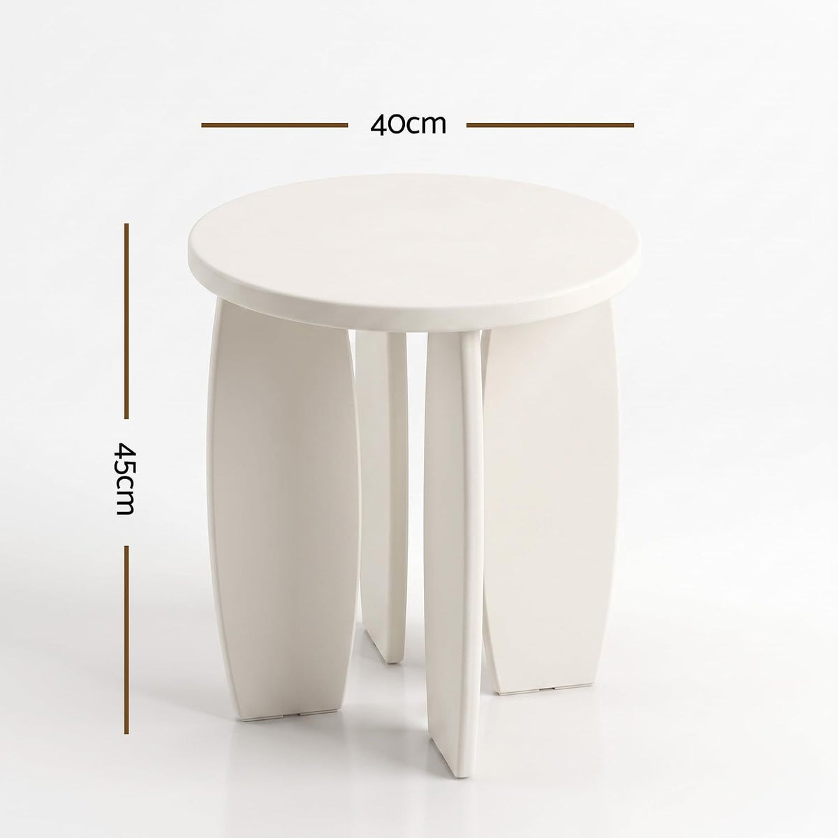 Artiss Single Boneless Sofa & Round End Table Set White-Furniture > Sofas > Sofas & Sofa Beds-PEROZ Accessories