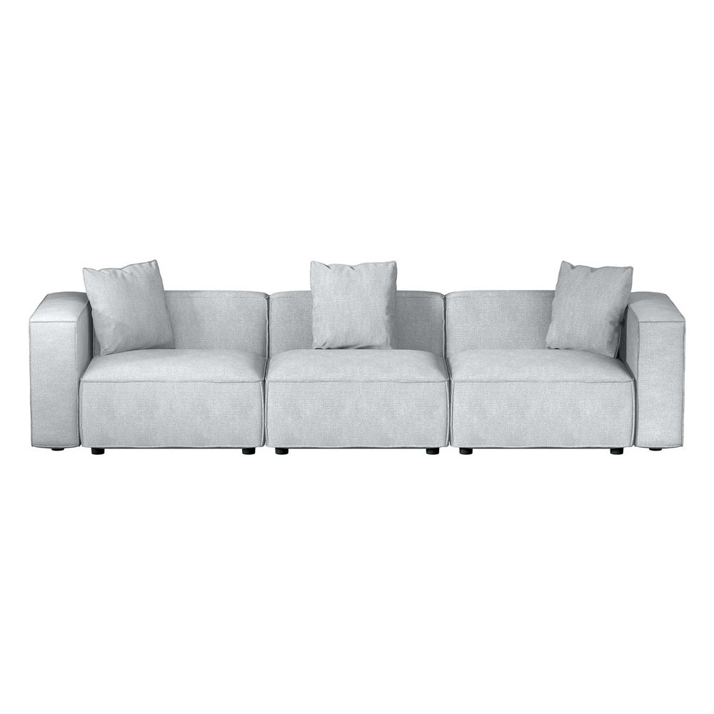 Artiss Modular Sofa Chaise Set 3-Seater Grey-Furniture > Living Room-PEROZ Accessories