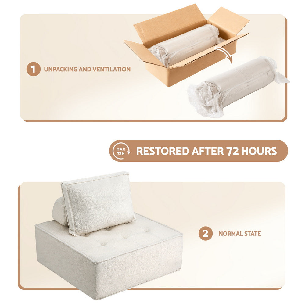 Artiss Floor Sofa Lounge Chair with Pillow-Furniture > Sofas > Sofas & Sofa Beds-PEROZ Accessories