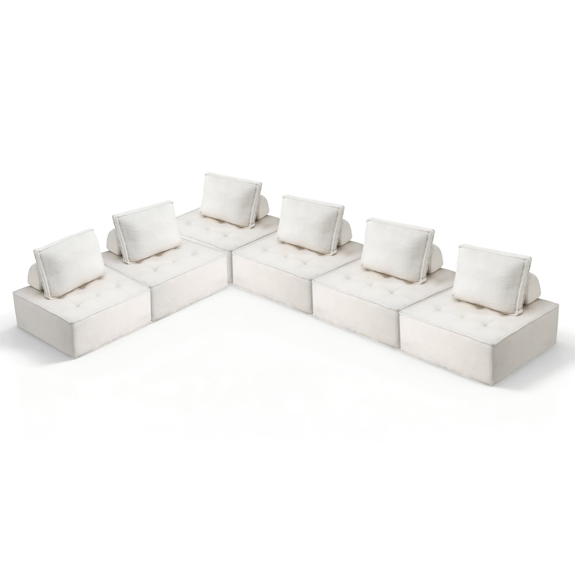 Artiss Floor Sofa Lounge Chair 6 Seater with Pillow-Furniture > Sofas > Sofas & Sofa Beds-PEROZ Accessories