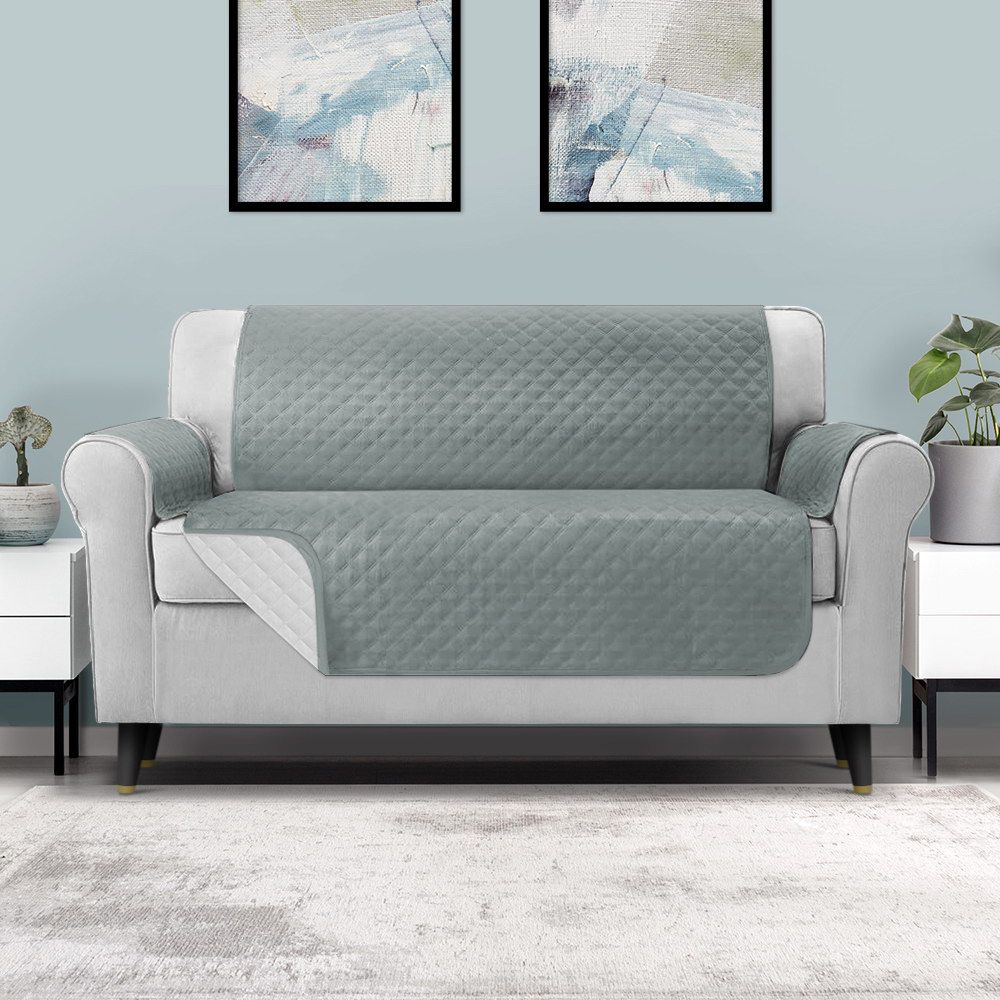 Artiss Sofa Cover Couch Covers 3 Seater Easy to Clean Grey-Furniture > Sofas-PEROZ Accessories