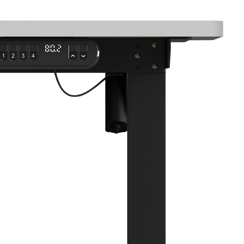 Oikiture 120CM Electric Standing Desk Single Motor Black&White-Standing Desks-PEROZ Accessories
