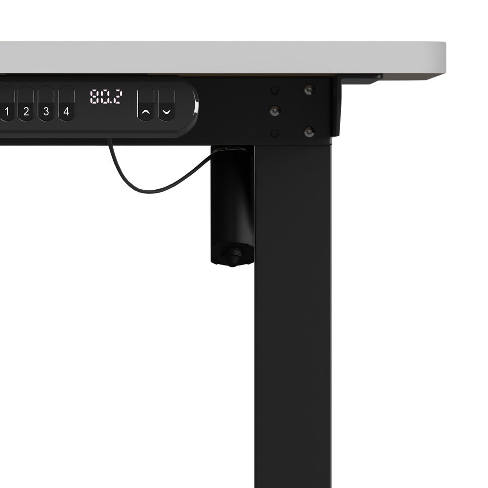 Oikiture 120CM Electric Standing Desk Single Motor Black&White-Standing Desks-PEROZ Accessories