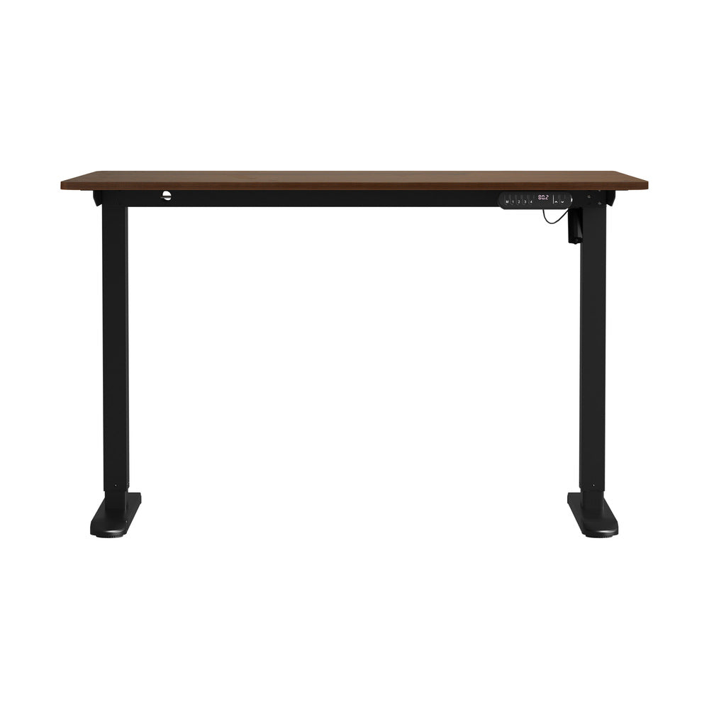 Oikiture 120CM Electric Standing Desk Single Motor Black&Walnut-Standing Desks-PEROZ Accessories