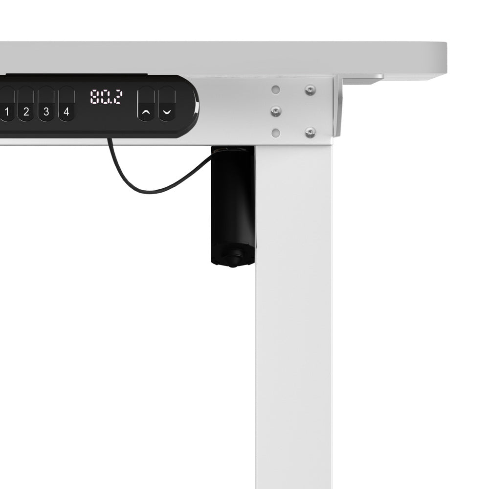 Oikiture 120CM Electric Standing Desk Single Motor White-Standing Desks-PEROZ Accessories