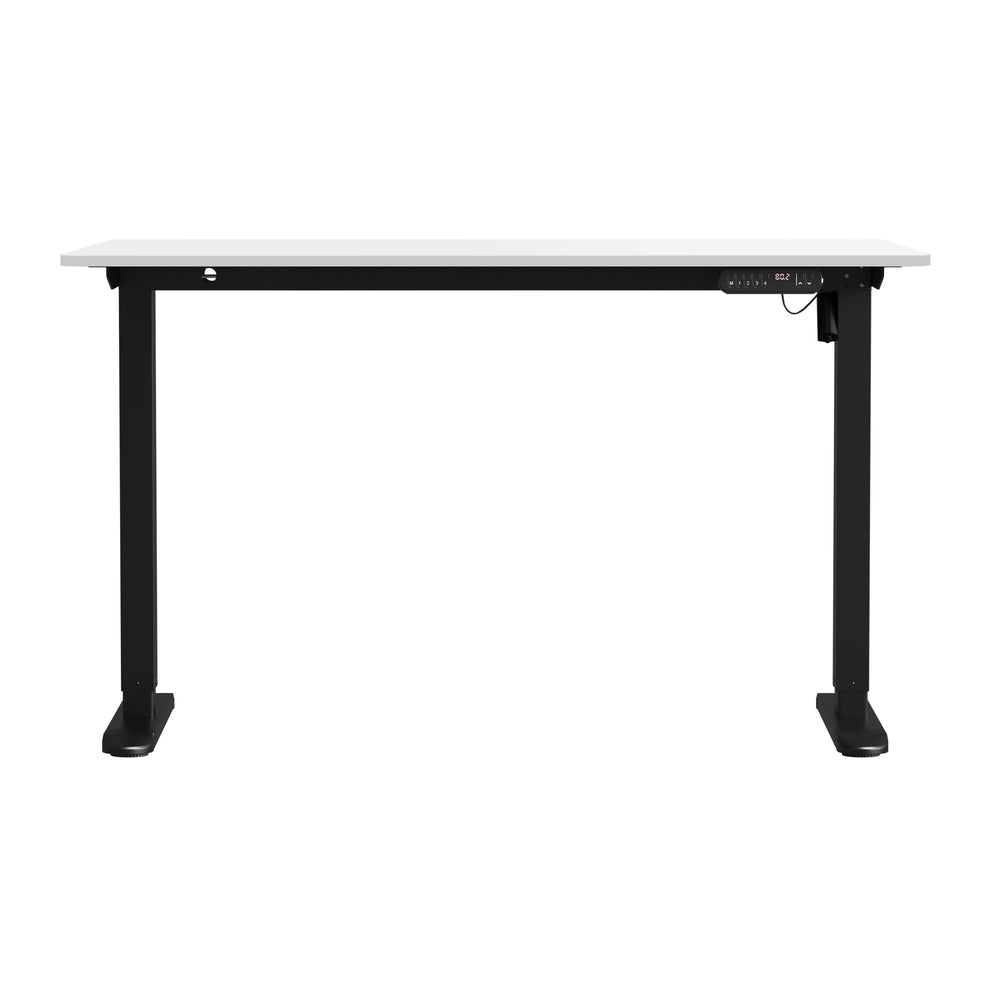Oikiture Electric Standing Desk Single Motor Black & White 140CM-Standing Desk-PEROZ Accessories