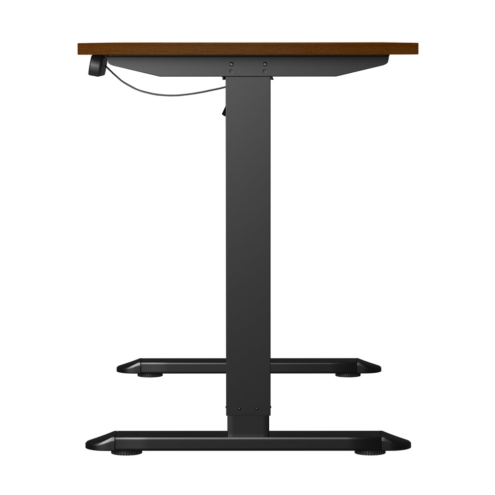 Oikiture Electric Standing Desk Single Motor Black & Walnut 140CM-Standing Desk-PEROZ Accessories