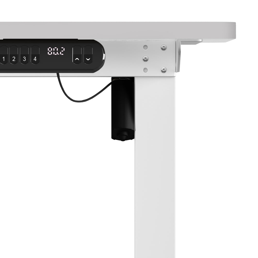 Oikiture Electric Standing Desk Single Motor White 140CM-Standing Desk-PEROZ Accessories