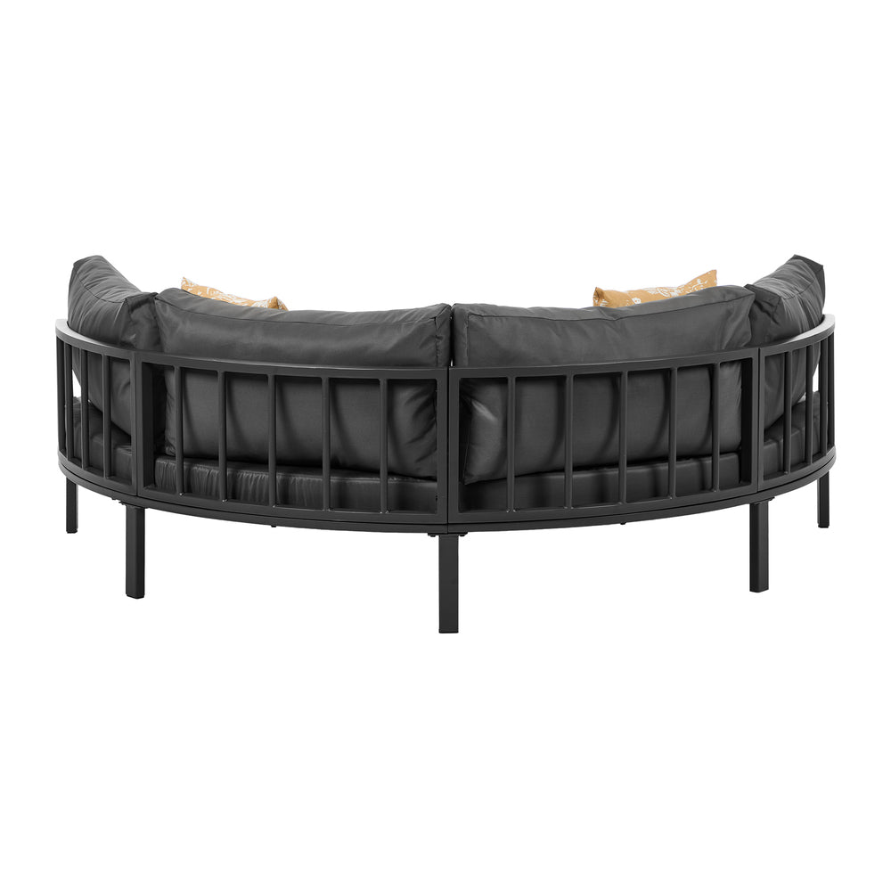 Livsip Outdoor Round Daybed Large Sun Lounge Furniture Lounger Sofa-Sun Bed-PEROZ Accessories