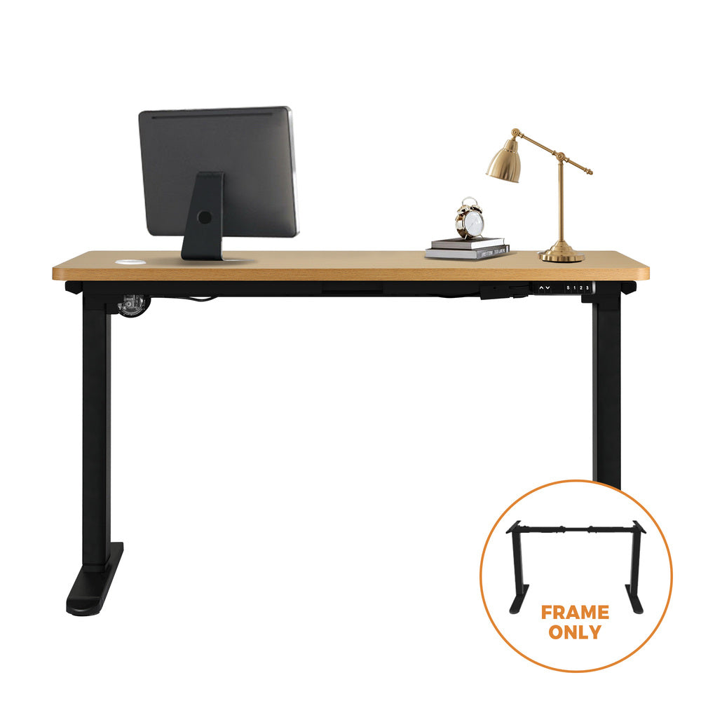Oikiture Standing Desk Frame Only Height Adjustable Motorised Sit Stand Table-Office Desks-PEROZ Accessories
