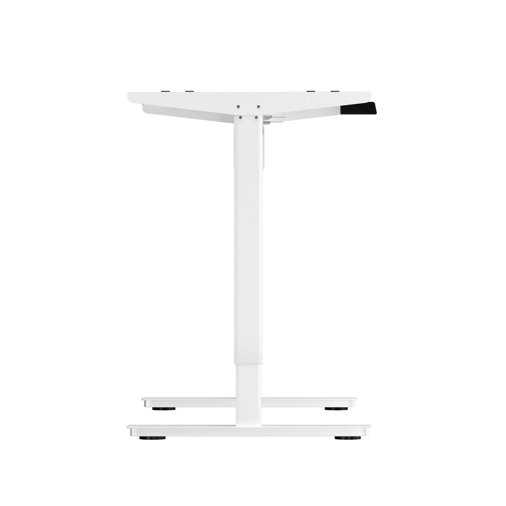 Oikiture Standing Desk Frame Only with Single Motor Electric Sit Stand Desk Adjustable Height Workstation White-Office Desks-PEROZ Accessories