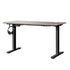 Oikiture 140cm Electric Standing Desk Single Motor Black & Grey-Oak-Standing Desk-PEROZ Accessories