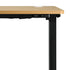 Oikiture Standing Desk Electric Height Adjustable Motorised Sit Stand Desk Rise - Black/Oak - 1500mm x 750mm-Office Desks-PEROZ Accessories