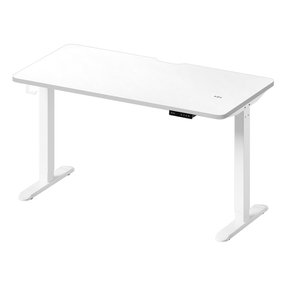 Oikiture Standing Desk Wireless Charging Single Motor 140CM White-Standing Desk-PEROZ Accessories