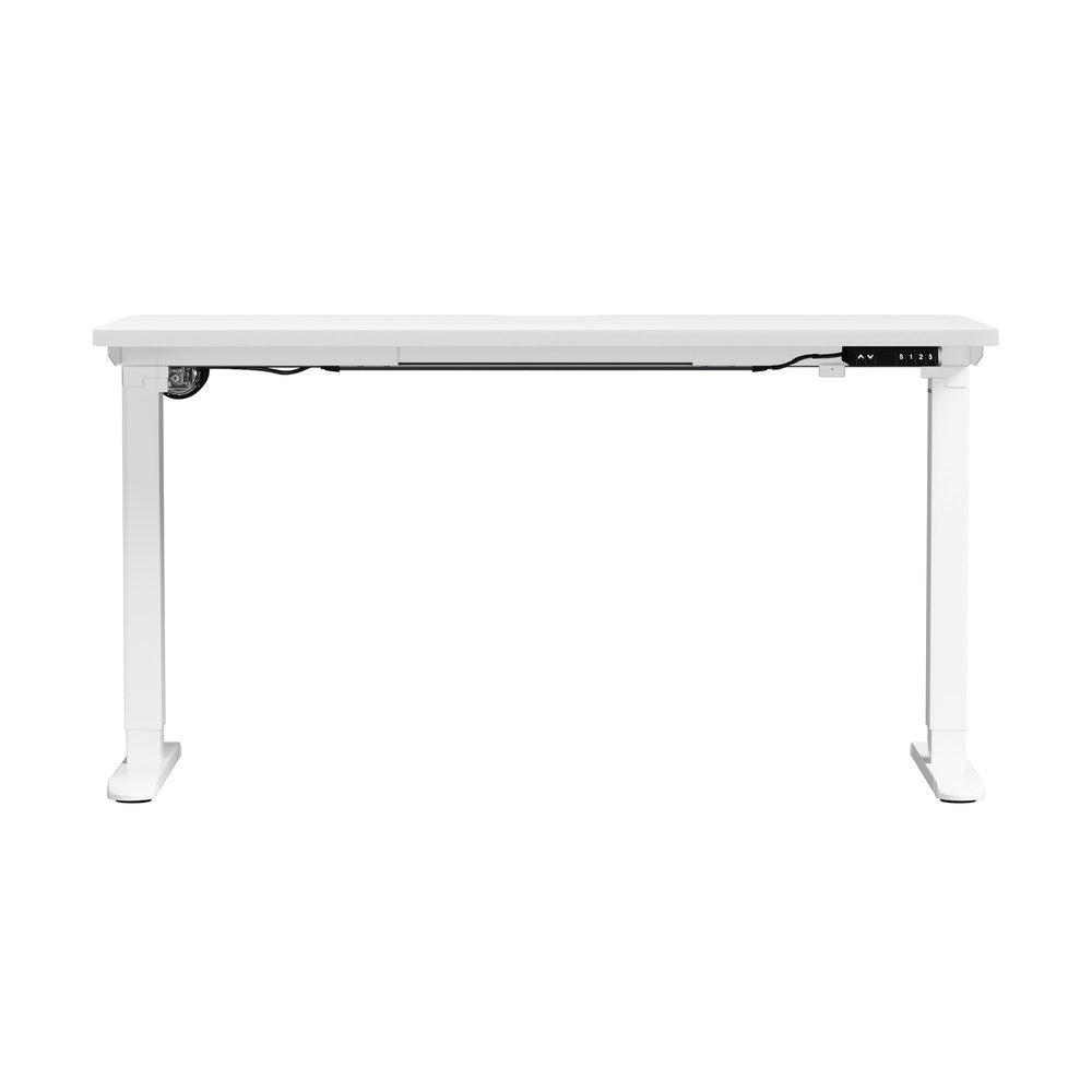 Oikiture Standing Desk Wireless Charging Single Motor 140CM White-Standing Desk-PEROZ Accessories