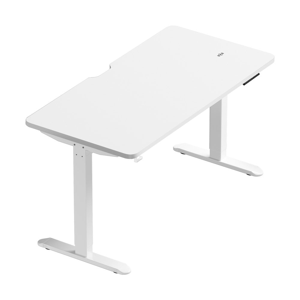 Oikiture Standing Desk Wireless Charging Single Motor 140CM White-Standing Desk-PEROZ Accessories