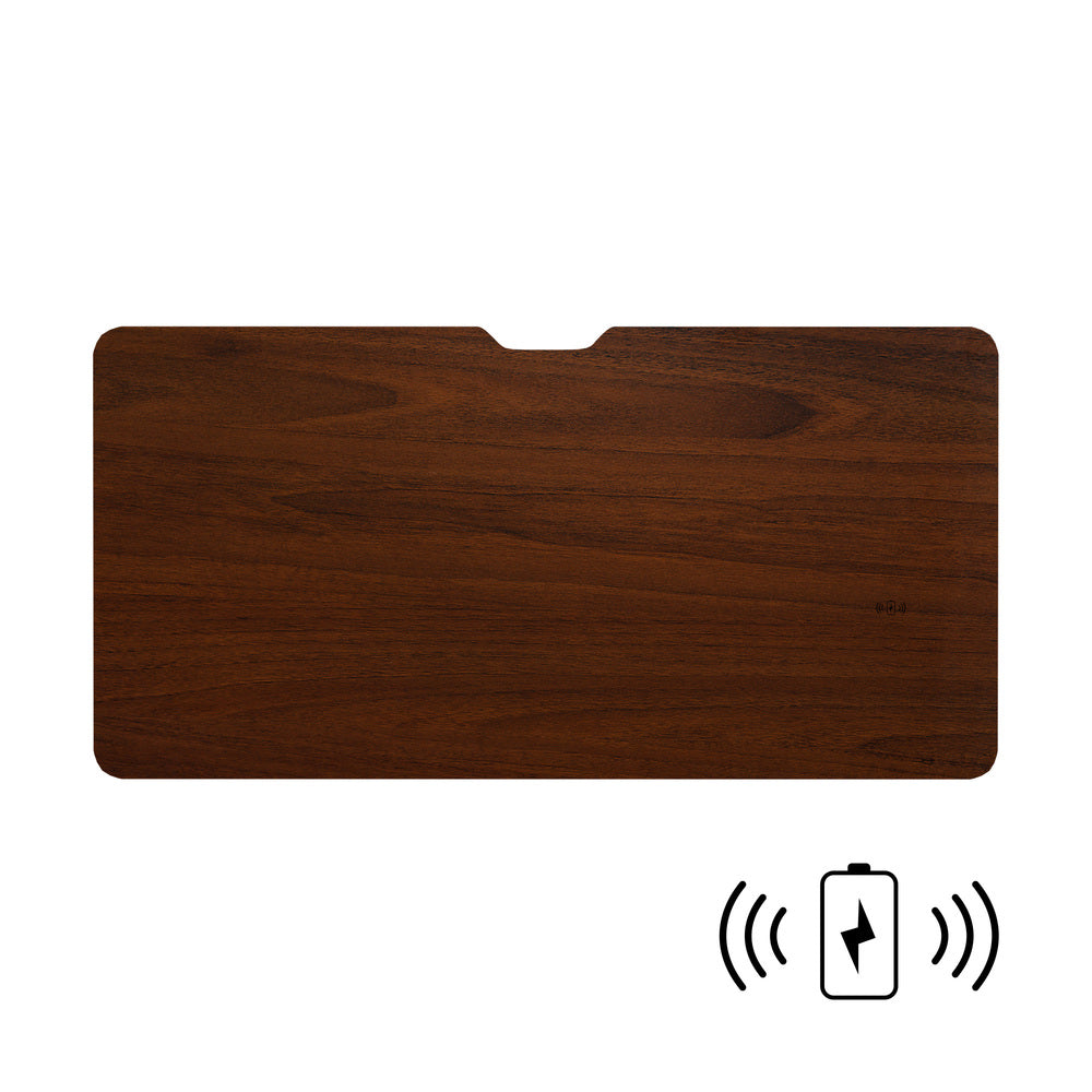 Oikiture Standing Desk Wireless Charging Single Motor 140CM White & Walnut-Standing Desk-PEROZ Accessories
