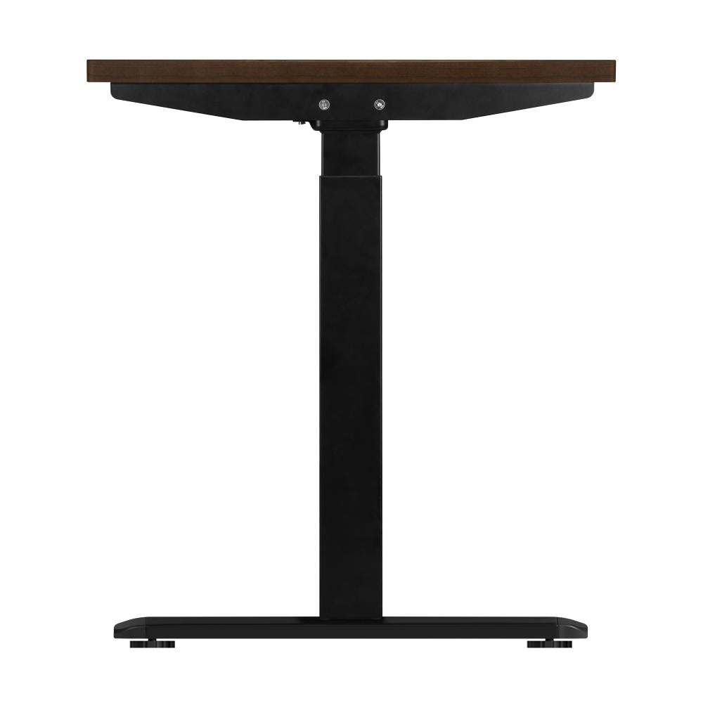 Oikiture Standing Desk Dual Motor Electric Height Adjustable Sit Stand Table - Black/Walnut - 1400mm x 700mm-Standing Desks-PEROZ Accessories