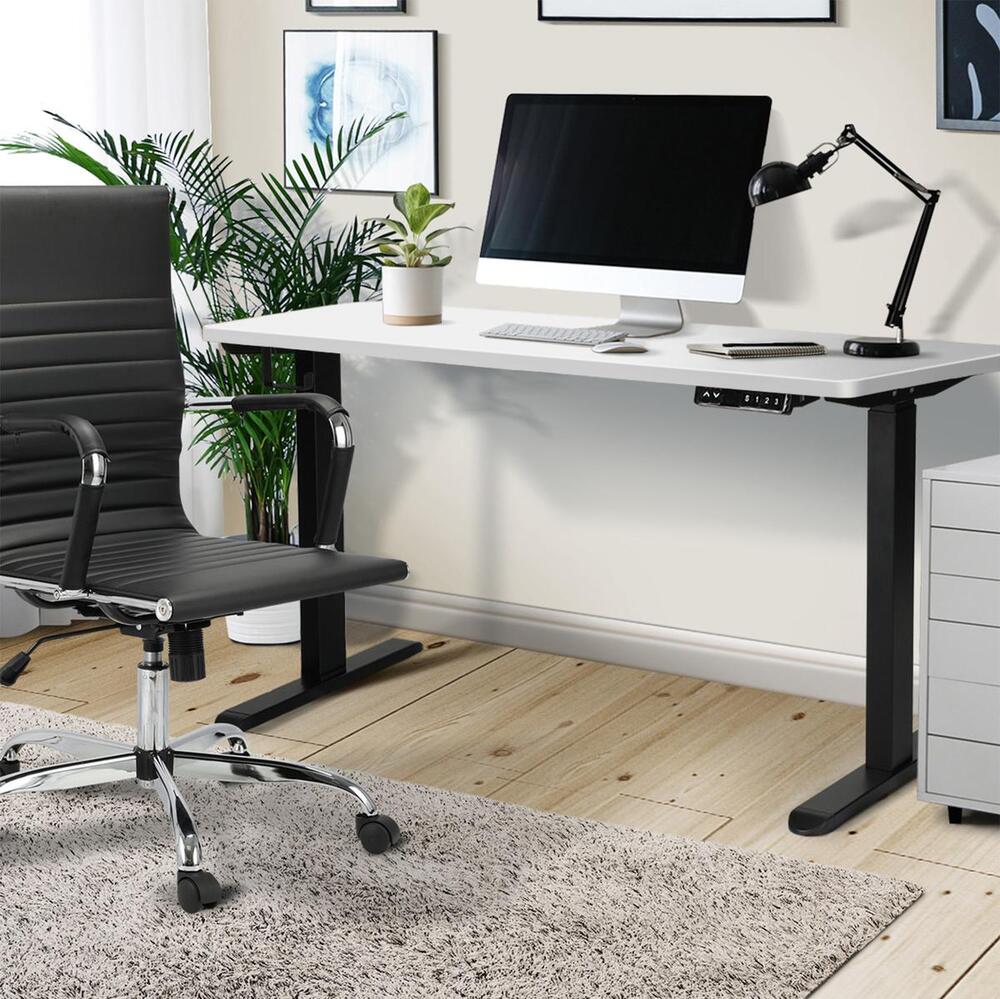 Oikiture Standing Desk Dual Motor 150cm Black&White-Standing Desks-PEROZ Accessories