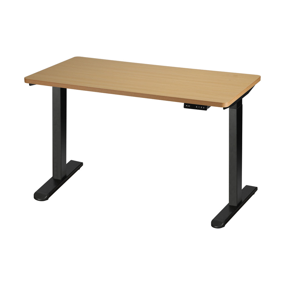 OIKITURE Ergonomic Sit Stand Desk 28"-45" Electric Standing Desk Home Office Computer Workstation Height Adjustable Desk 160cm Length Black and WN-Office Desks-PEROZ Accessories