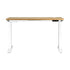 Oikiture Standing Desk Dual Motor Electric Height Adjustable Sit Stand Table - White/Oak - 1200mm x 600mm-Office Desks-PEROZ Accessories
