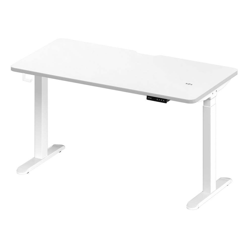 Oikiture Standing Desk Wireless Charging Dual Motor 140CM White-Standing Desk-PEROZ Accessories
