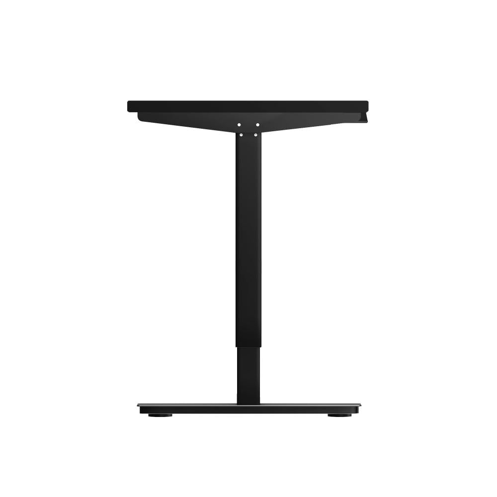 Oikiture Electric Standing Desk Single Motor Height Adjustable Sit Stand Table - Black/Black - 1200mm x 600mm-Standing Desks-PEROZ Accessories