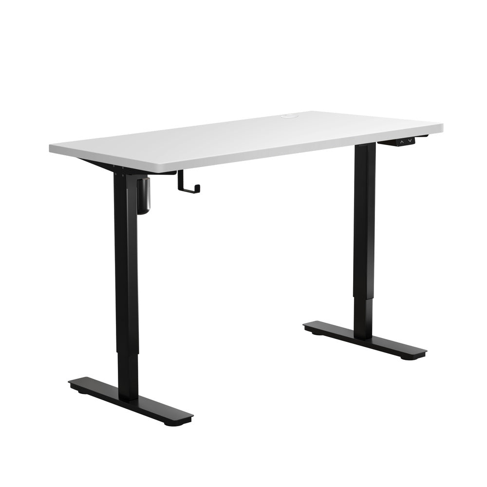Oikiture Electric Standing Desk Single Motor Black&White 150cm-Standing Desks-PEROZ Accessories