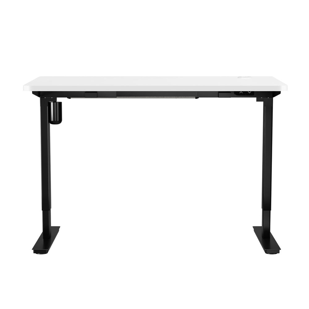 Oikiture Electric Standing Desk Single Motor Black&White 150cm-Standing Desks-PEROZ Accessories