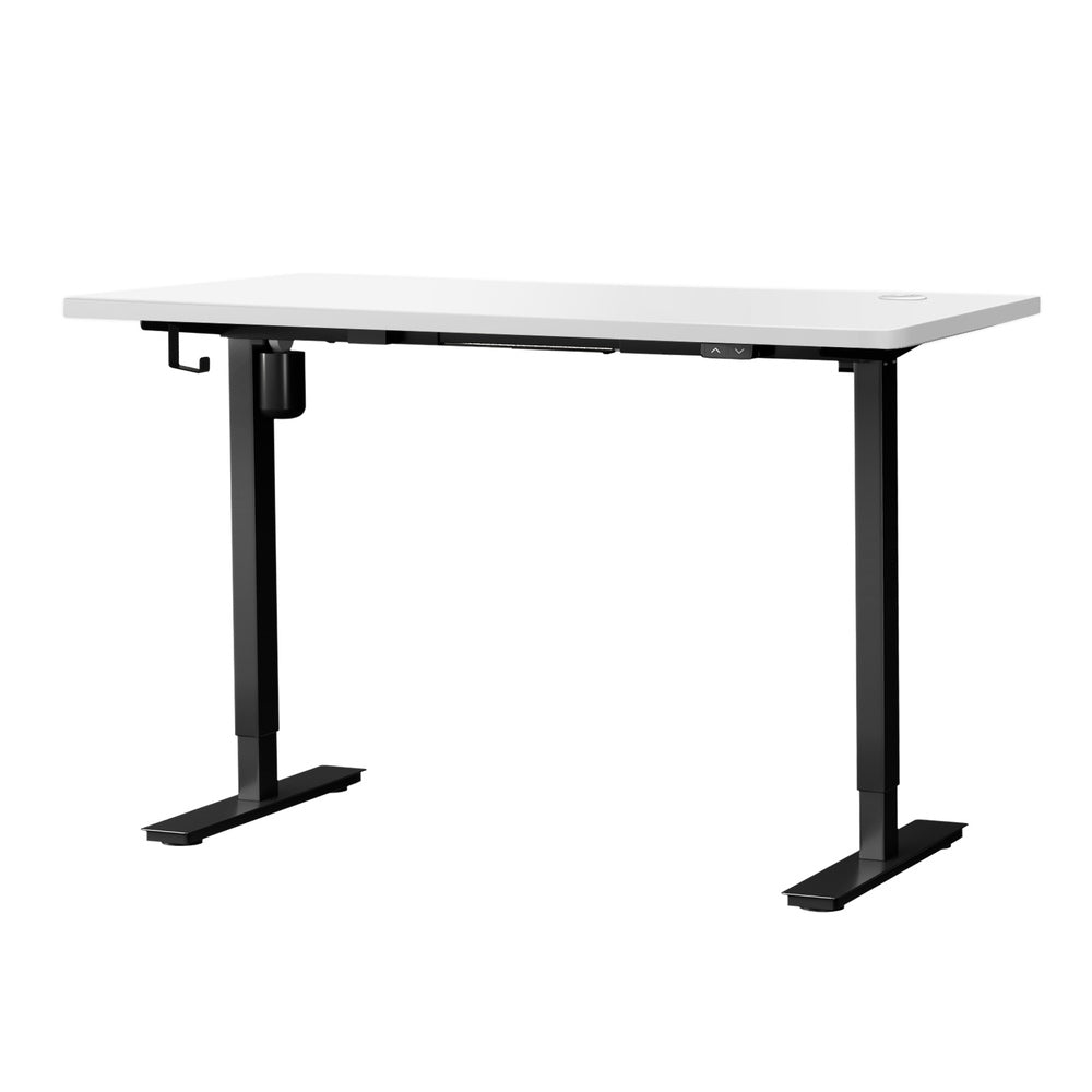 Oikiture Electric Standing Desk Single Motor Black&White 150cm-Standing Desks-PEROZ Accessories