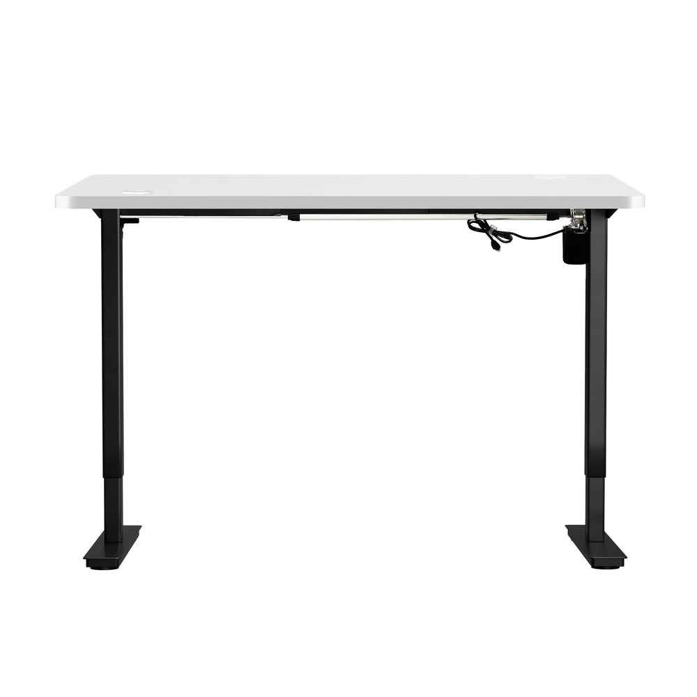 Oikiture Electric Standing Desk Single Motor Black&White 150cm-Standing Desks-PEROZ Accessories