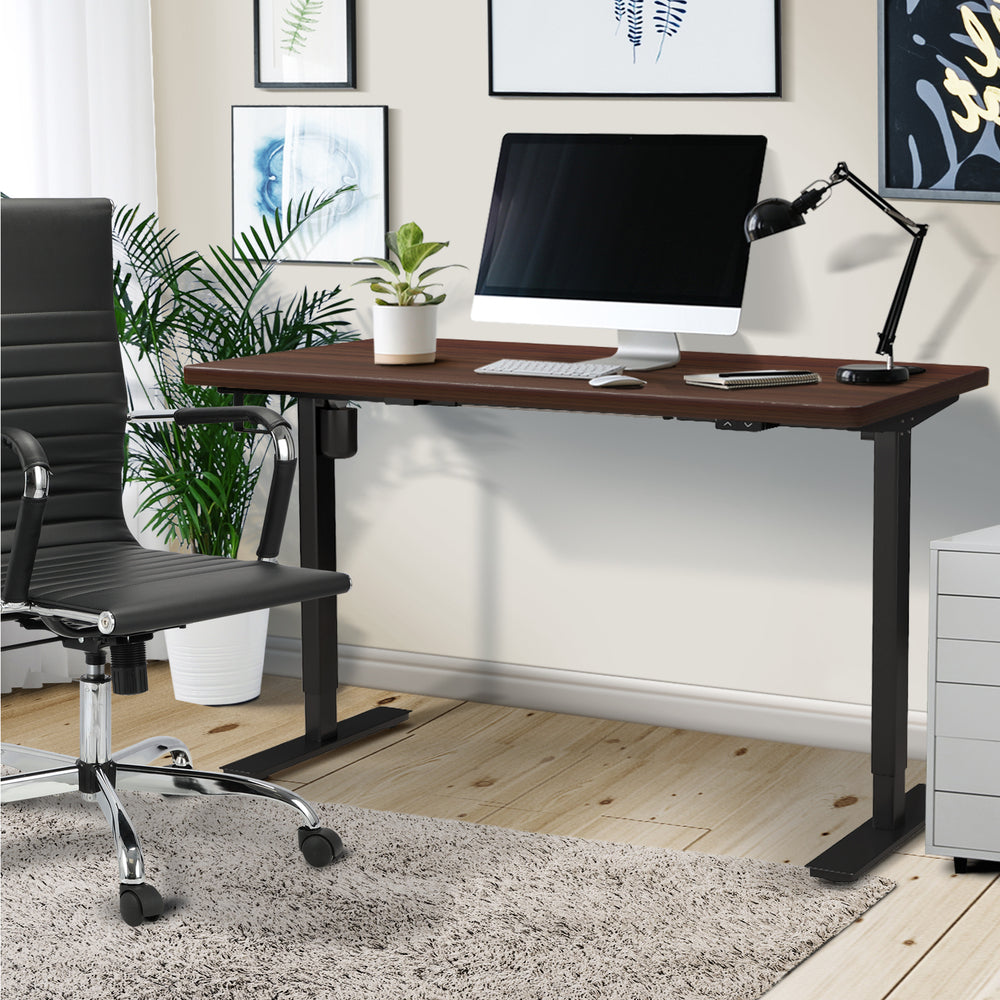Oikiture Electric Standing Desk Single Motor Height Adjustable Sit Stand Table - 1700mm x 750mm-Office Desks-PEROZ Accessories