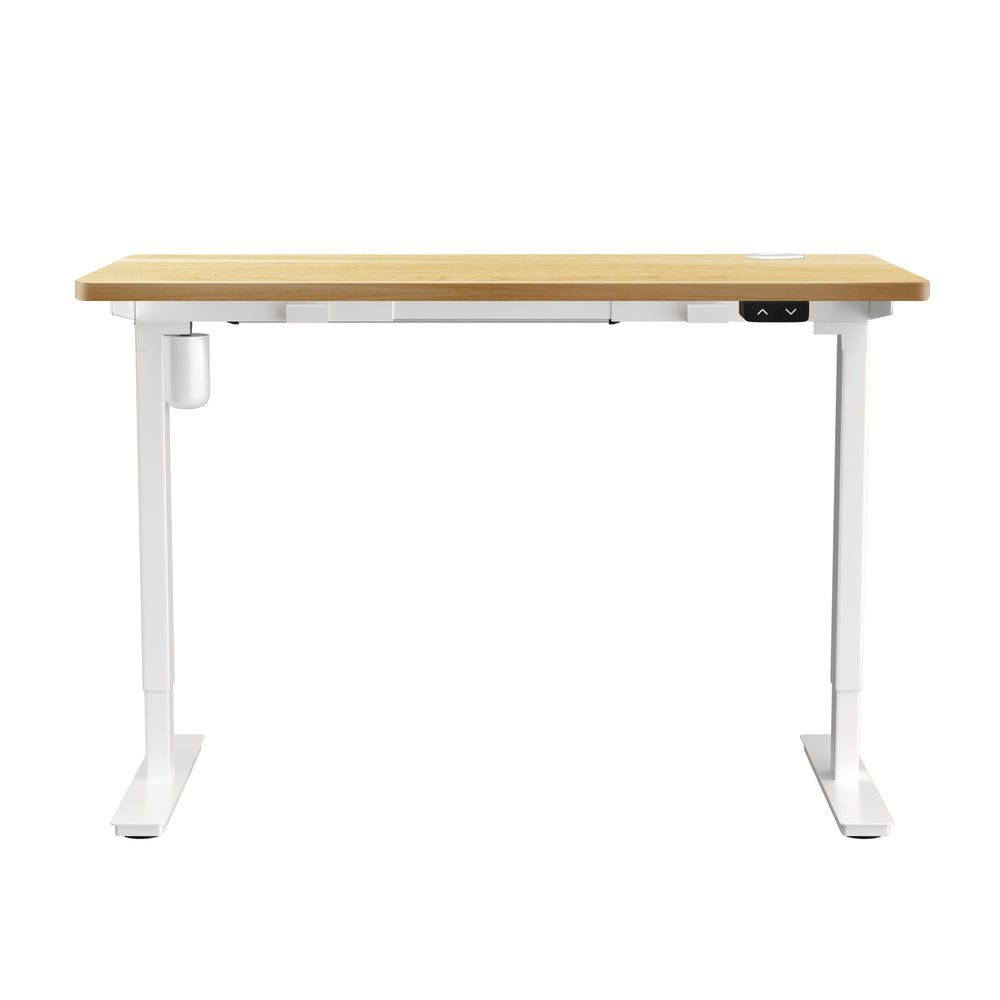 Oikiture Electric Standing Desk Single Motor Height Adjustable Sit Stand Table - 1200mm x 600mm-Office Desks-PEROZ Accessories