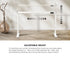 Oikiture Electric Standing Desk Single Motor Height Adjustable Sit Stand Table - White/White - 1200mm x 600mm-Office Desks-PEROZ Accessories