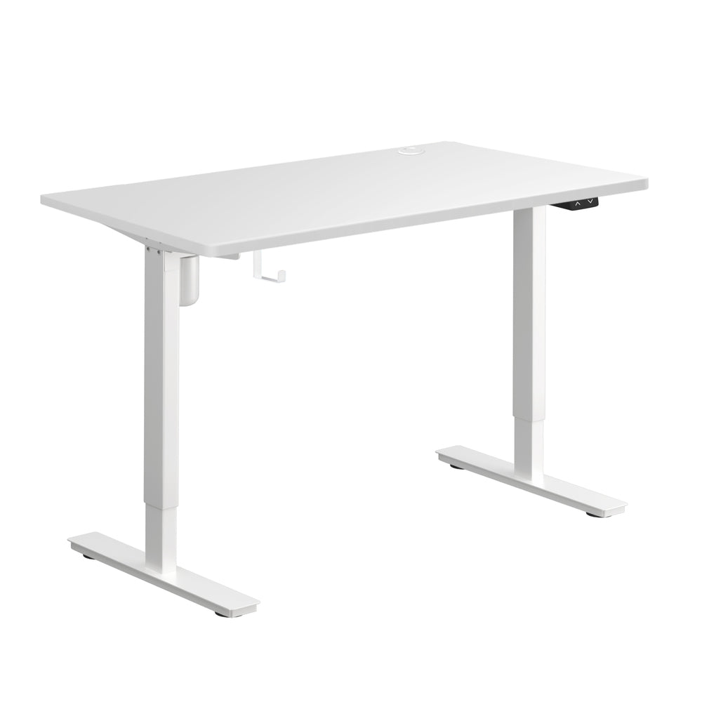 Oikiture Electric Standing Desk Single Motor White 150cm-Standing Desks-PEROZ Accessories