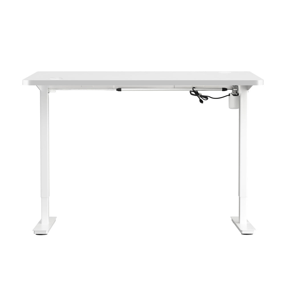Oikiture Electric Standing Desk Single Motor White 150cm-Standing Desks-PEROZ Accessories