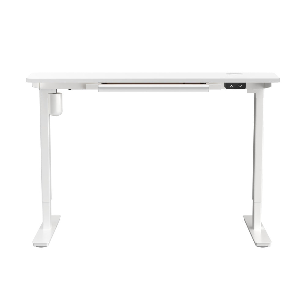 Oikiture 150cm Electric Standing Desk with Drawer Adjustable White-Standing Desk-PEROZ Accessories