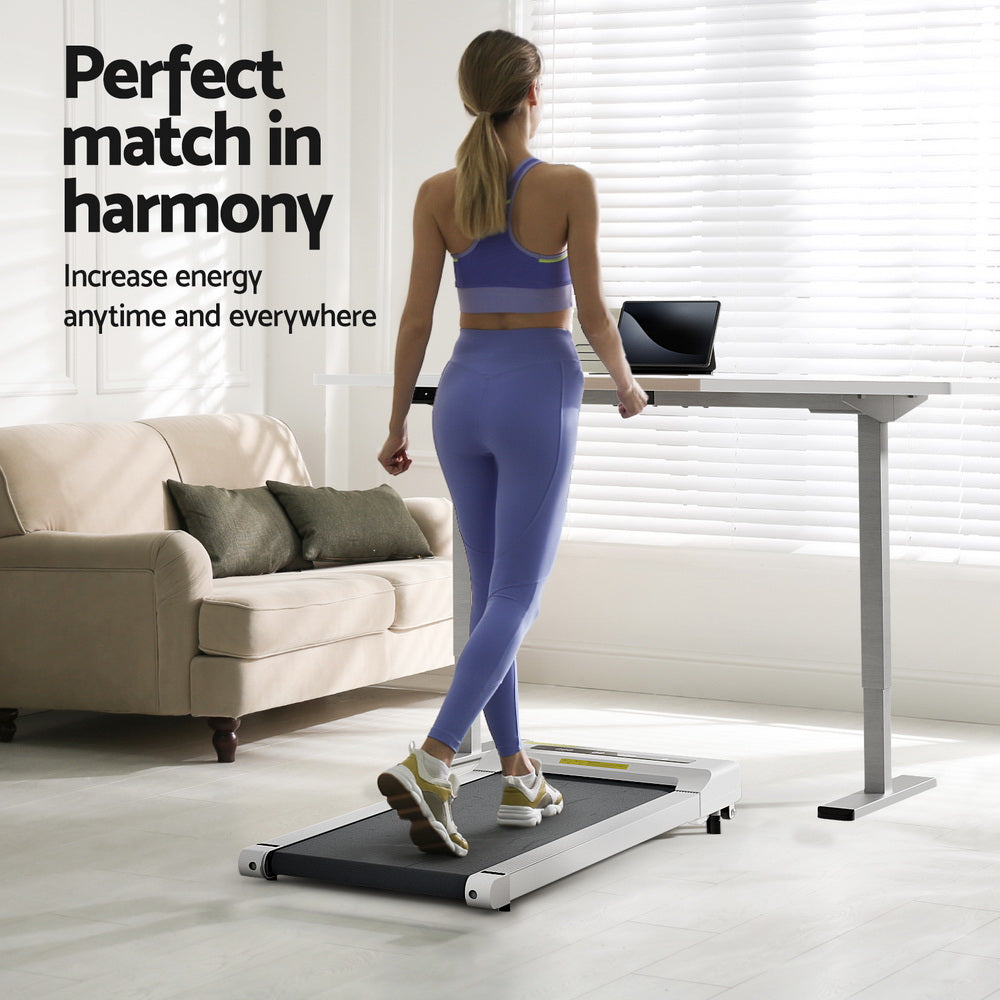 Artiss 360mm Treadmill Electric Walking Pad with140cm Automatic Standing Desk-Furniture > Office > Desks-PEROZ Accessories