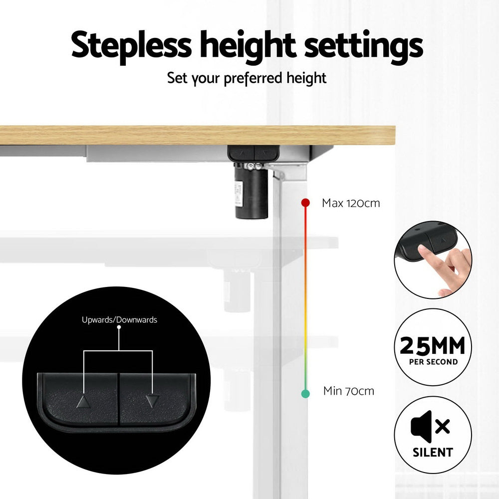 Artiss Electric Treadmill with 120cm Automatic Standing Desk Walking Pad 400mm-Furniture > Office > Desks-PEROZ Accessories